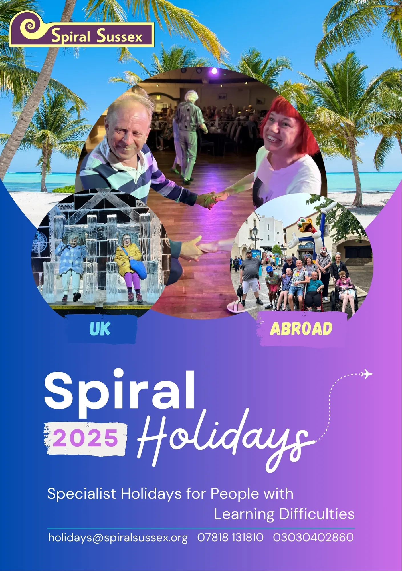 Spiral travellers on a group holiday